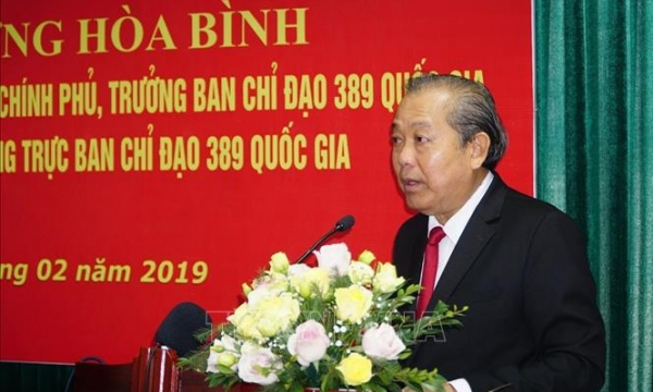 Phó Thủ tướng Trương Hòa Bình làm việc với Văn phòng Thường trực Ban Chỉ đạo 389